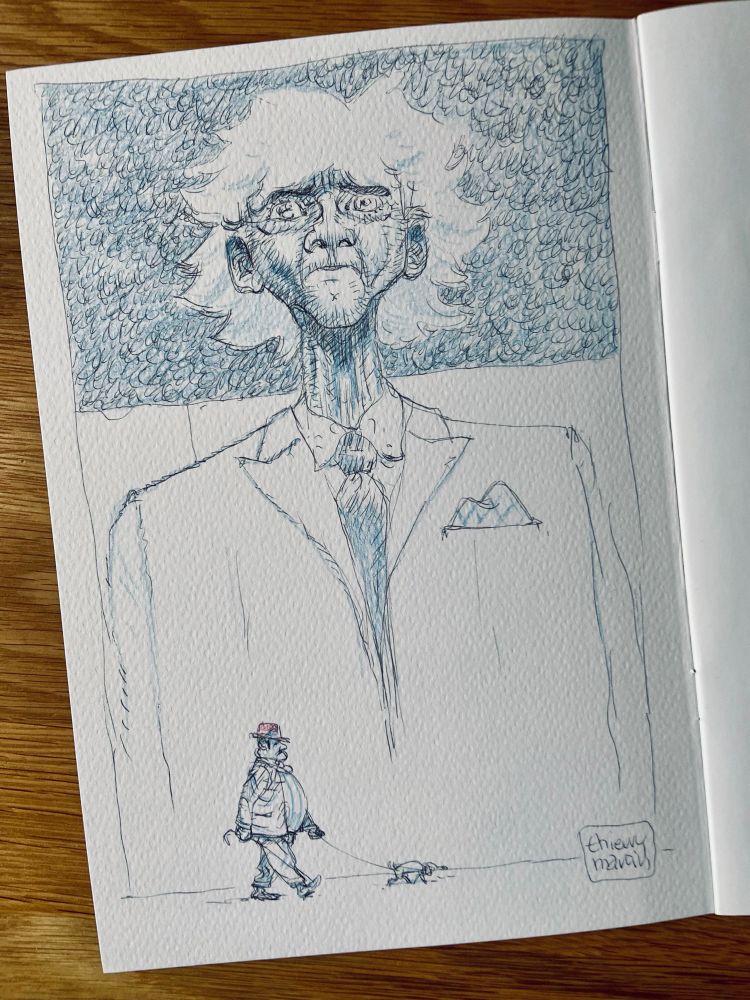 A ballpoint drawing by Thierry Martin