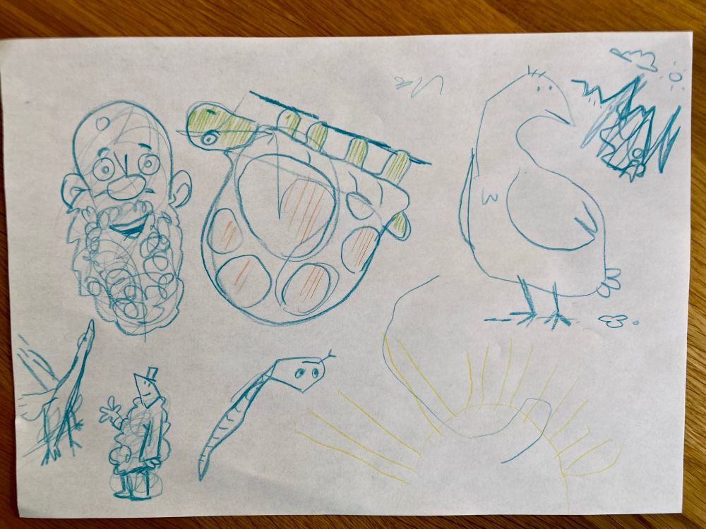 Color pencil doodles and sketches 