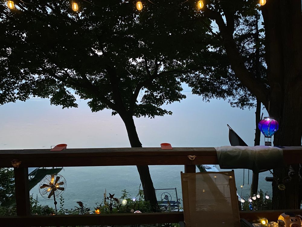 Lake Ontario, from the deck of my parents’ summer cabin