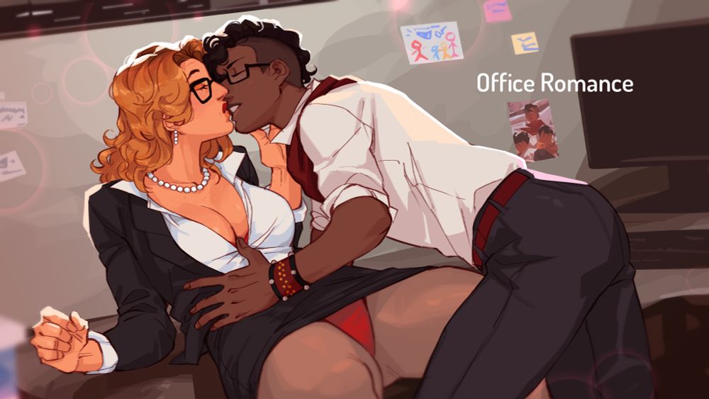 emhari and keatons mom having an office romance