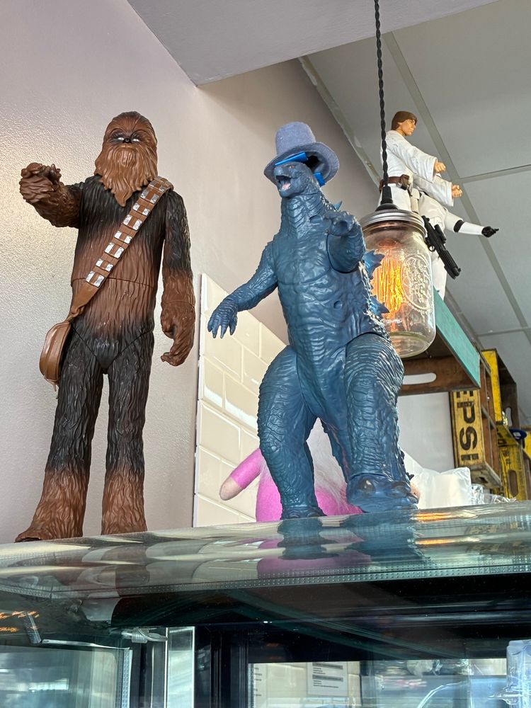 Chewie and Godzilla 
