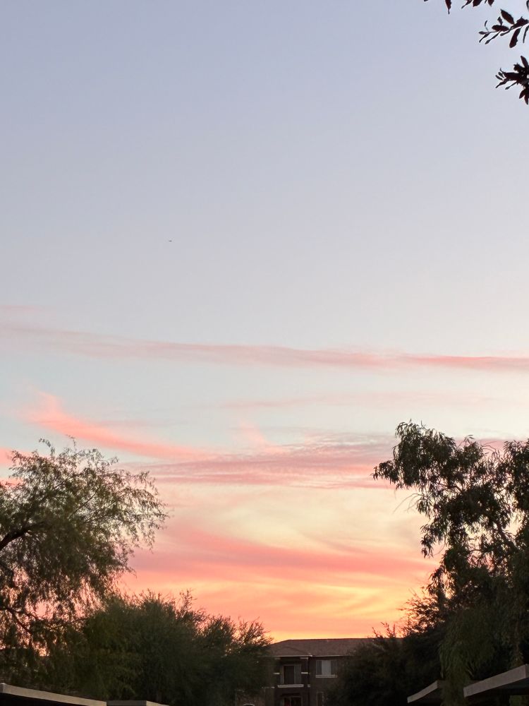Sunset Arizona pink cloud swirls 