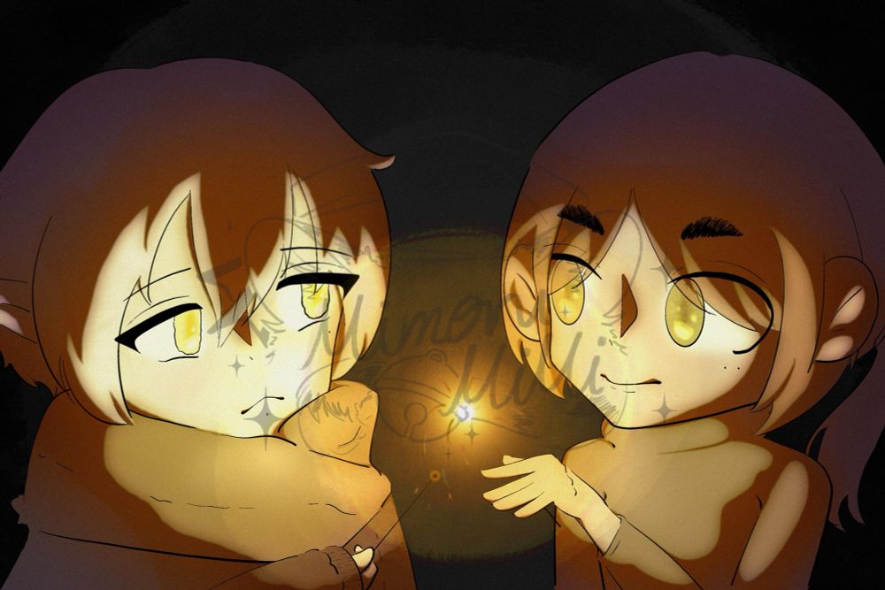 Nahjin hand Marui his sparkle, which is shining brightly in the dark night. While Marui is sad that his sparkle is about to gone. 