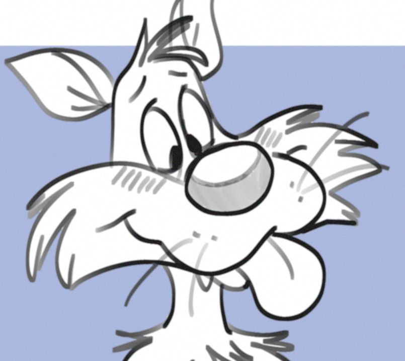 Teaser for Sylvester blushing and pulling at the side of his wet diaper.