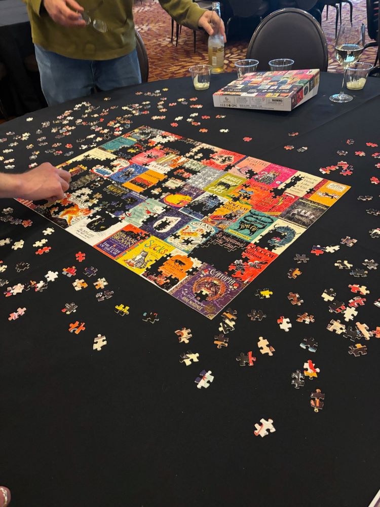 Picture of a mostly done cat puzzle.