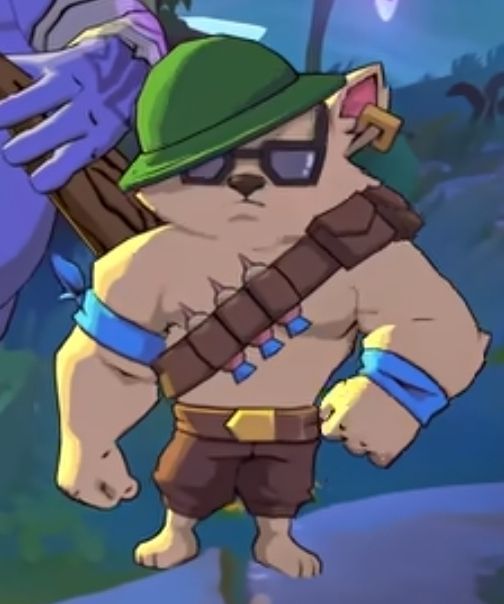 A yolked yordle found in the background of Teemo's stage in 2XKO