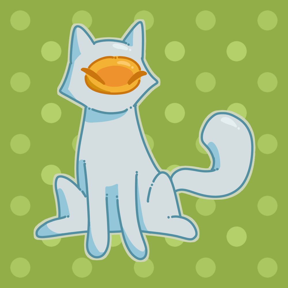 Drawing of Sr0utie_ character Eggie Cat