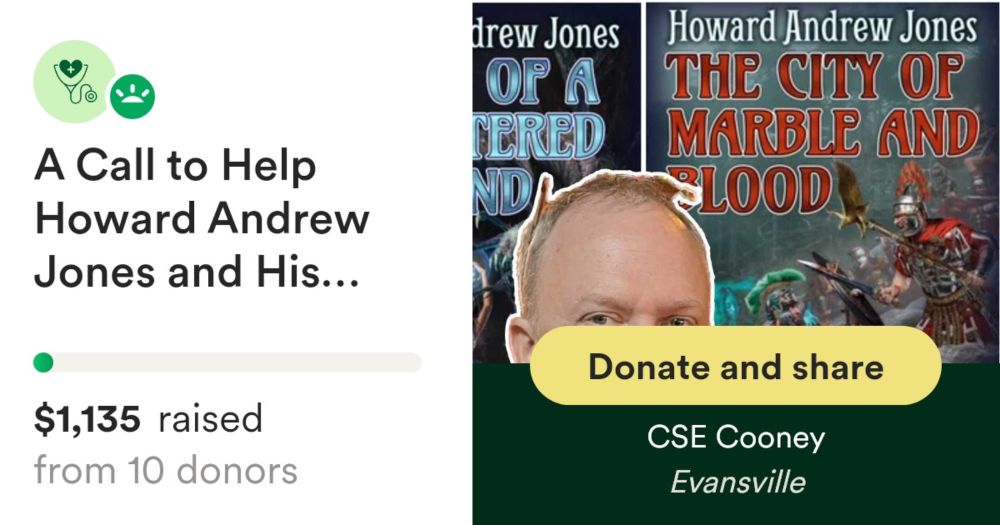 Donate to A Call to Help Howard Andrew Jones and His Family, organized by CSE Cooney