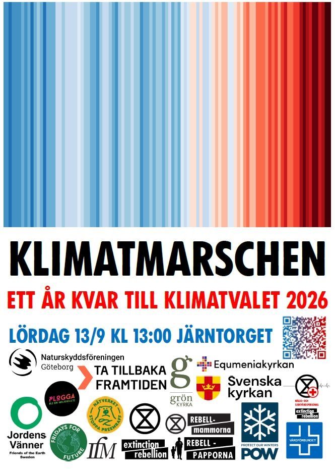 Klimatmarschen imorgon.
Samling 13.00 Järntorget Göteborg Sverige Europa Jorden