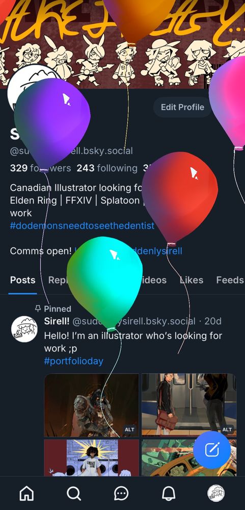 Twitter birthday balloons now on bluesky 