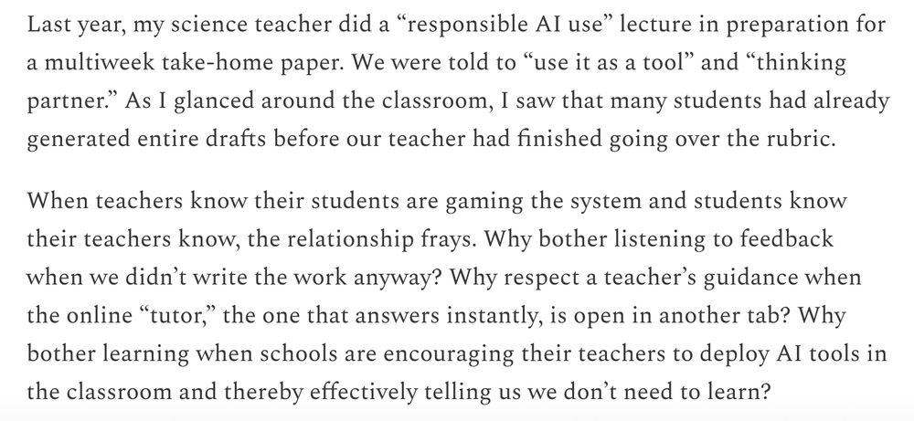 excerpt from linked article with quote from it