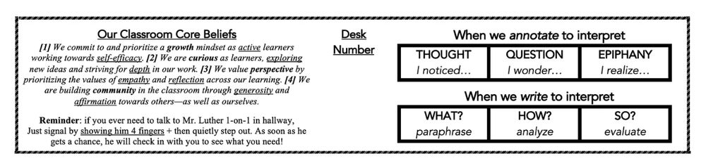 desk label described in post