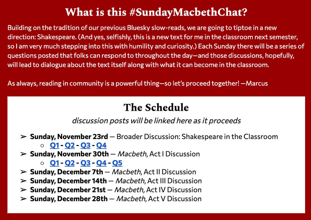 updated picture of #SundayMacbethChat