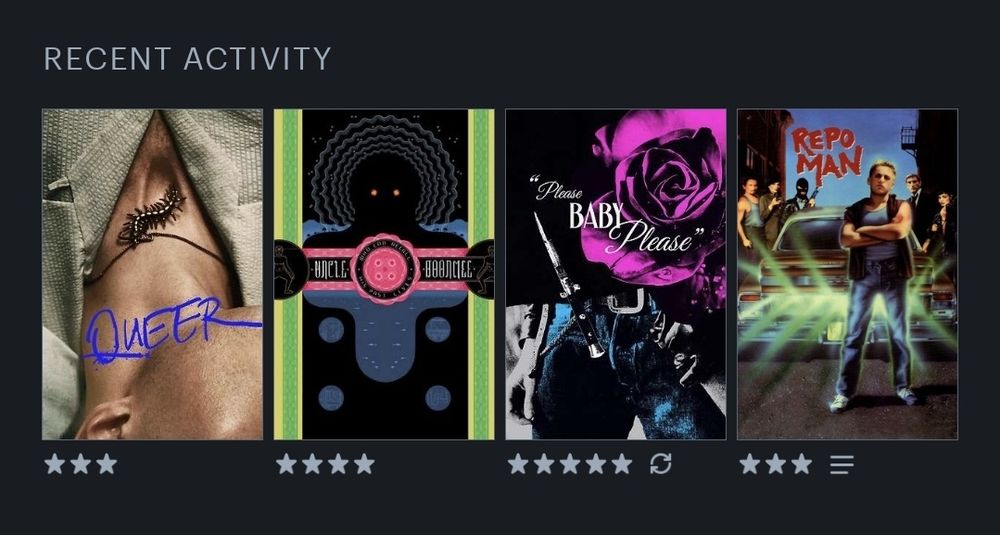 Queer, Uncle Boonmee Who Can Recall His Past Lives, Please Baby Please, Repo Man