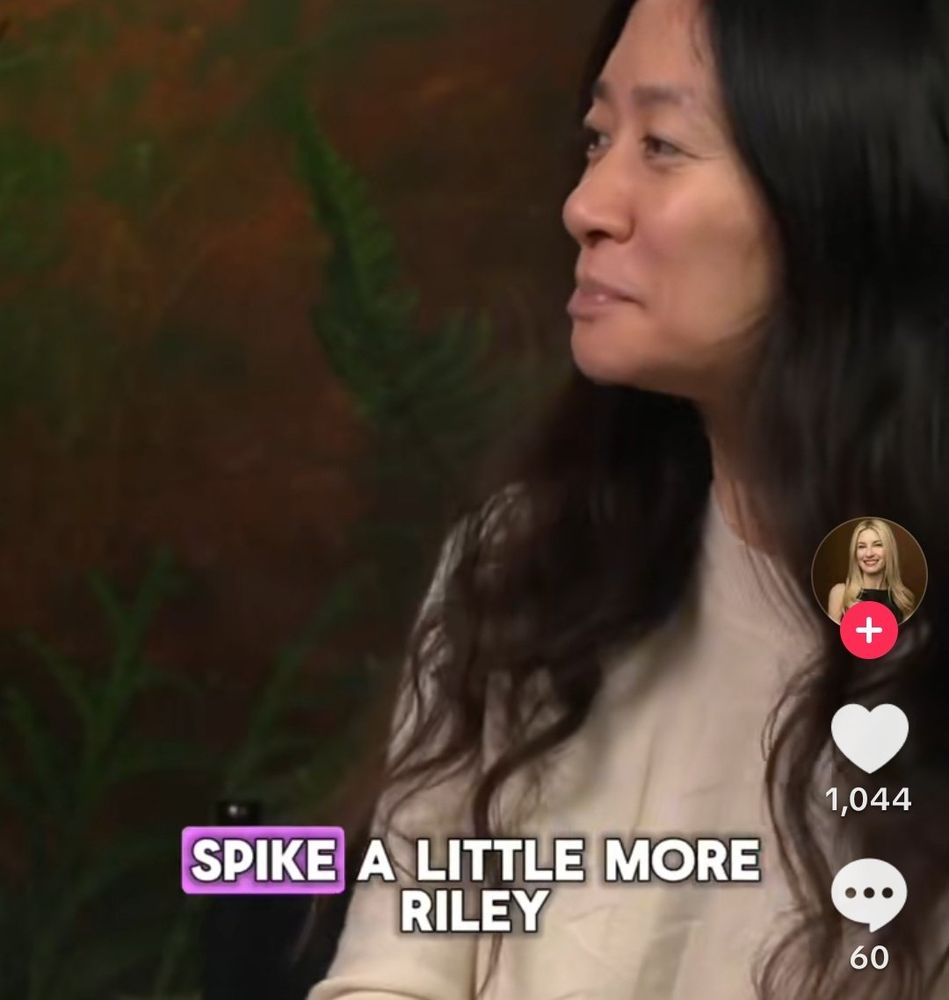 (continuing her sentence) "...Spike, a little more Riley"