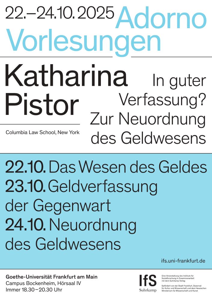 Plakat der Adorno-Vorlesungen. Gleiche Info wie im Post.