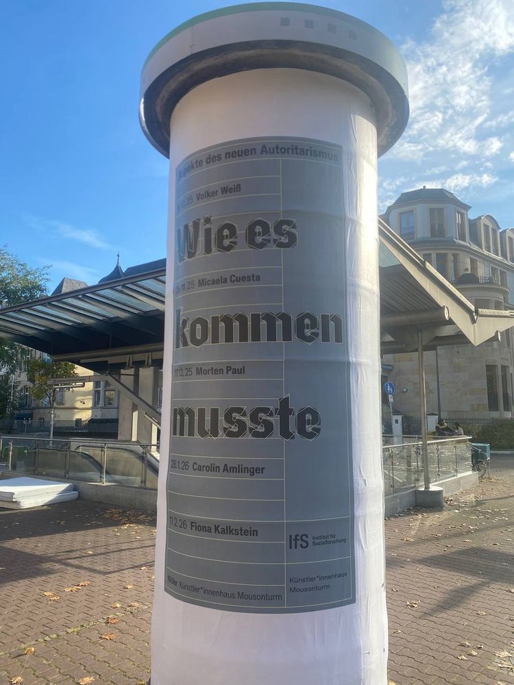 Plakat der Reihe "Wie es kommen musste"