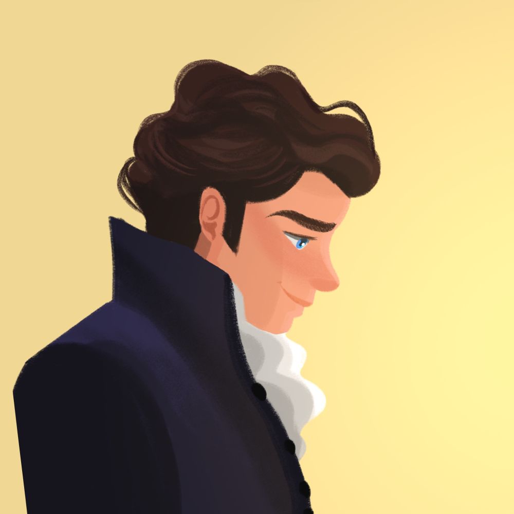Fan art illustration of Colin Bridgerton (Luke Newton) A Netflix series adapted from Julia Quinn's Romancing Mr. Bridgerton. Illustration by Darlee Urbiztondo, also known as Happylee