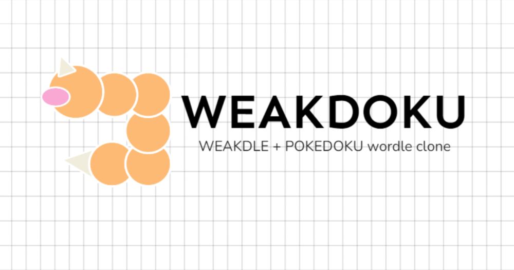 WEAKDOKU - a Weakdle + Pokedoku wordle clone