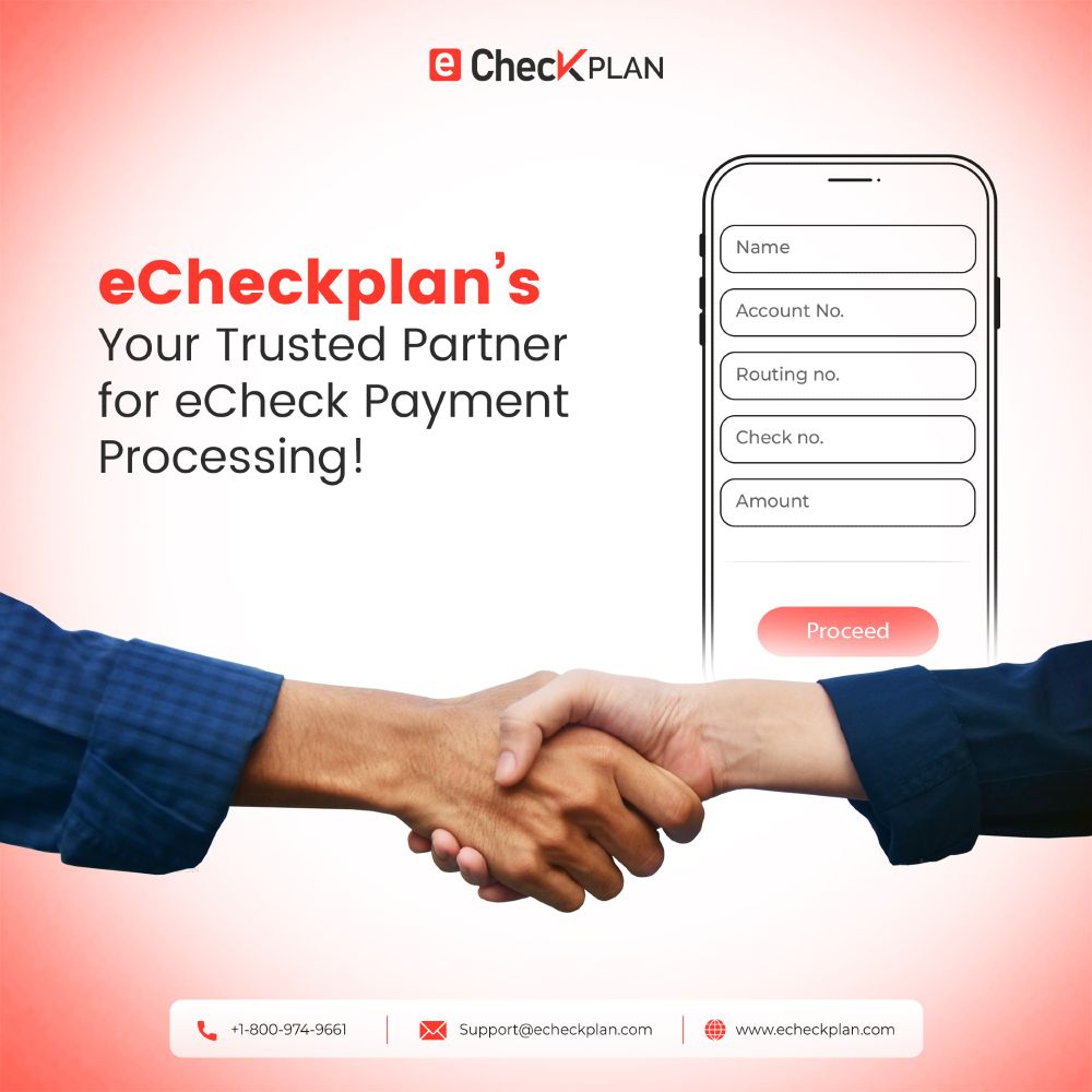 eCheckplan: Your Trusted Partner for eCheck Payments
Fast, secure, and affordable payment processing — no chargebacks, no hidden fees.

📧 Support@eCheckplan.com | 📞 (800) 974-9661

#eCheckProcessing #MerchantSolutions #BusinessPayments #NoChargebacks #GetPaidFaster

