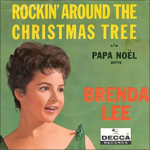 Single cover for “Rockin’ Around the Christmas Tree” by Brenda Lee
