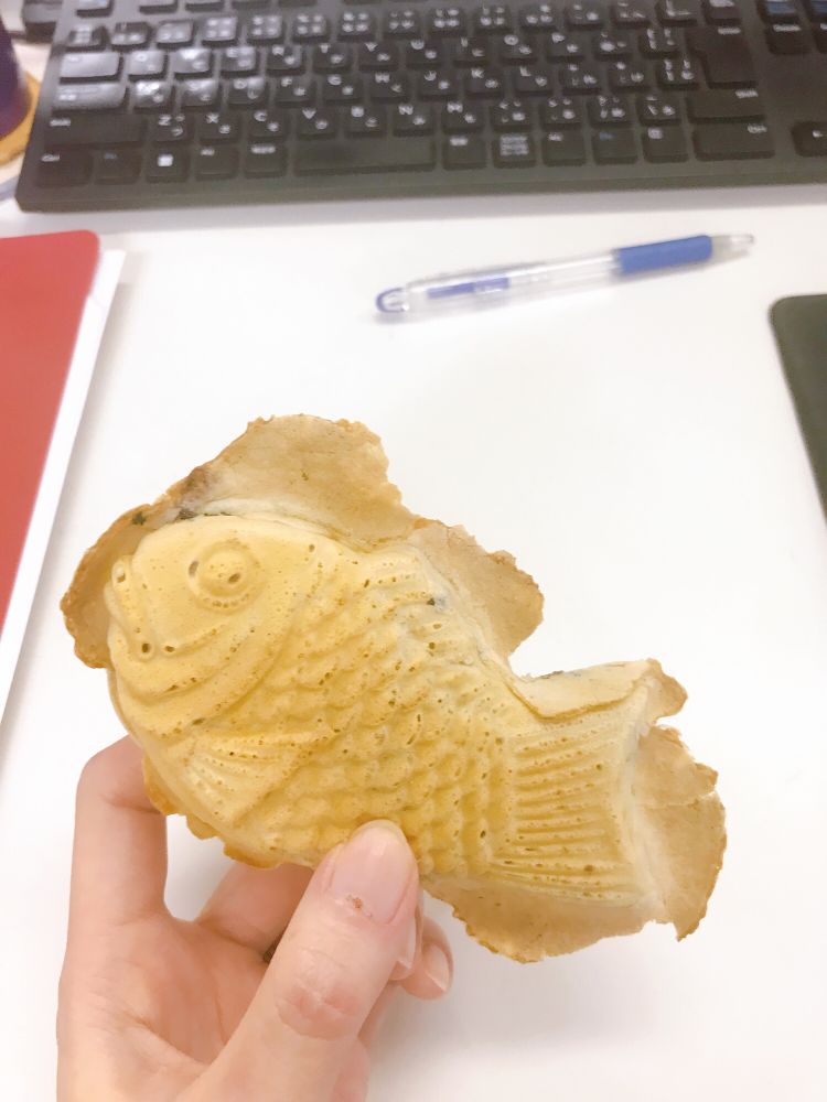 本部長にいただいた鯛焼き（あんこ）
