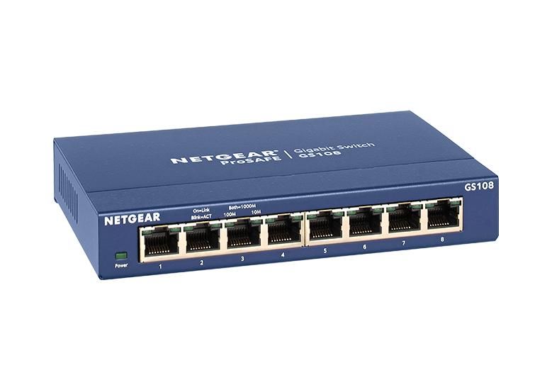 netgear prosafe gigabit switch gs108, in blue, it is perfect