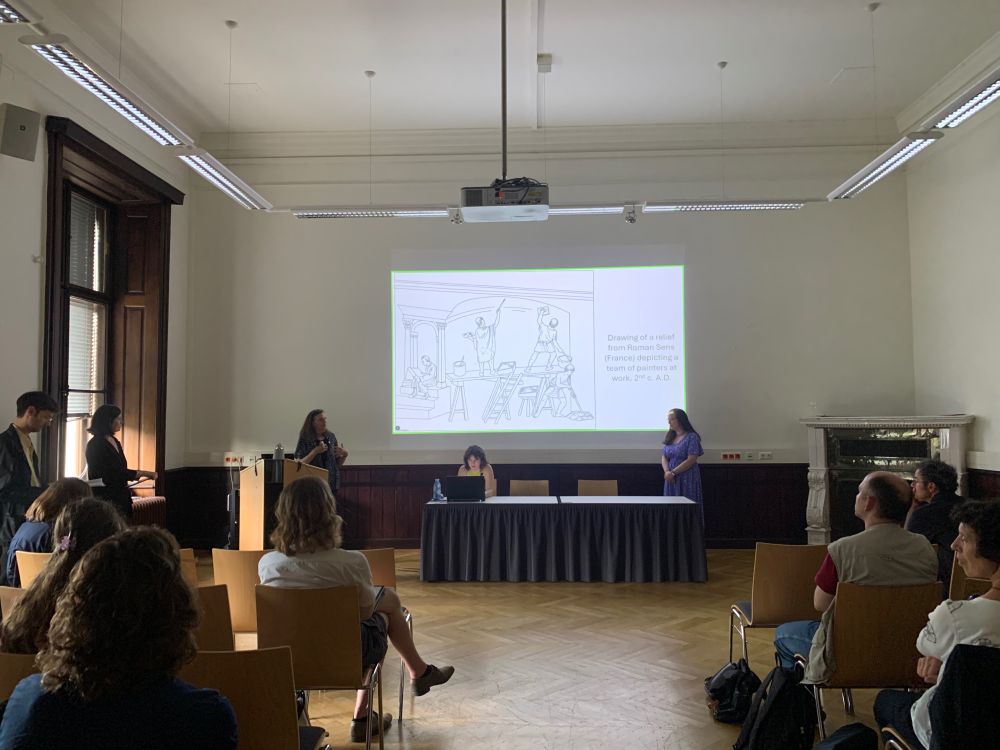Pamela Smith and Hilary Becker during the discussion
