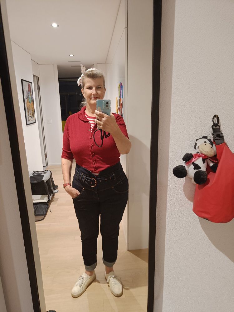 Ich in 50er-Jeans und so