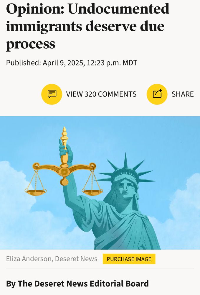Opinion: Undocumented immigrants deserve due process
Published: April 9, 2025, 12:23 p.m. MDT

By the Deseret News Editorial Board