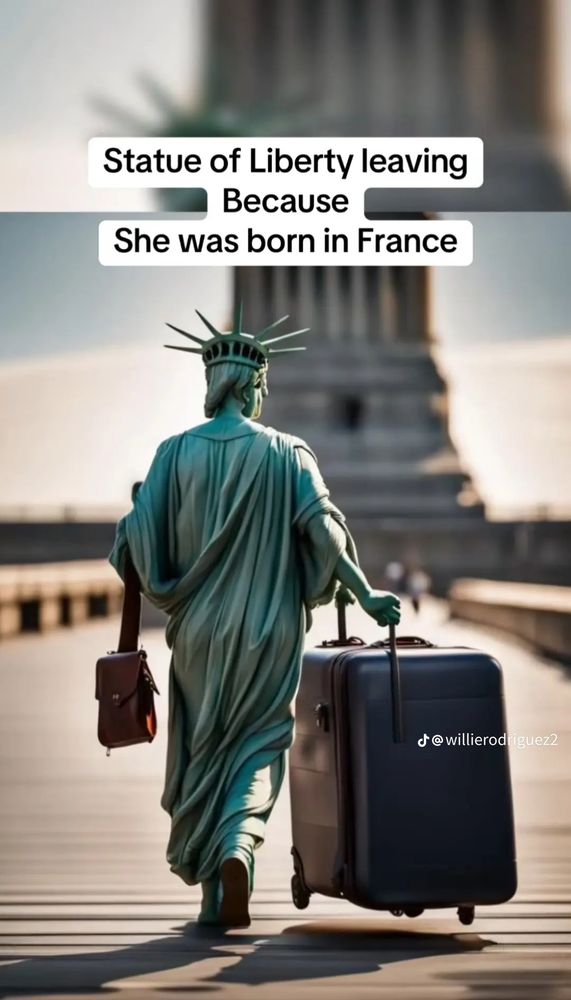 La statue de la Liberté quitte les USA car elle est née en France.