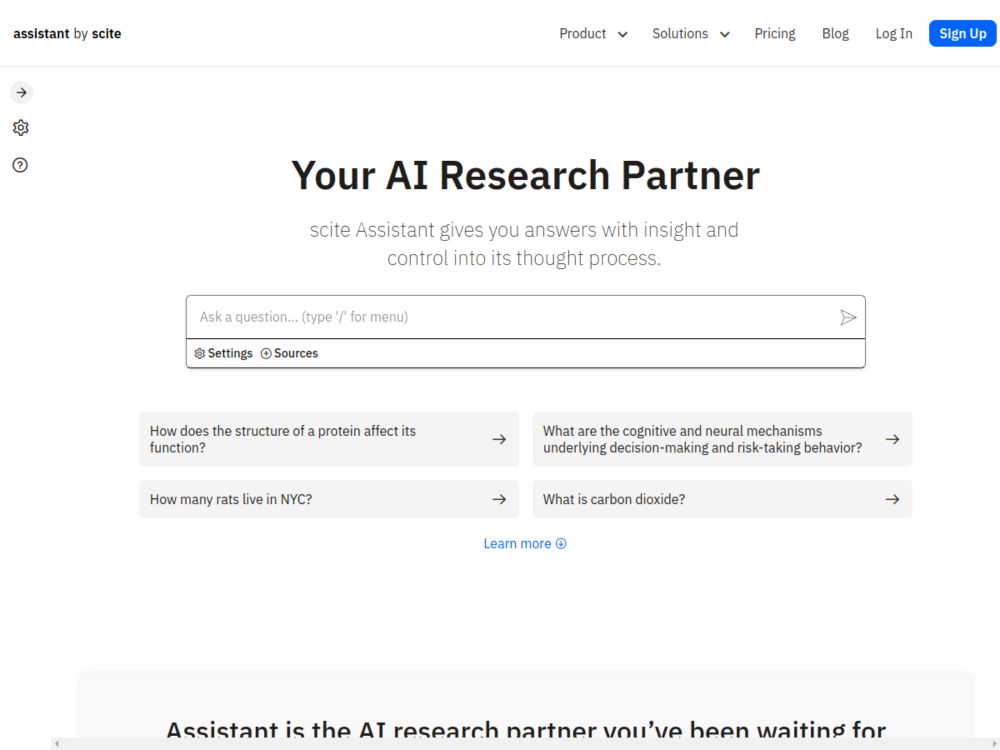 Scite Assistant - Your AI Research Partner