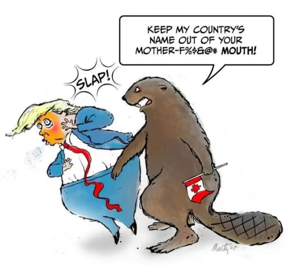 Trump slapped hard by Canadian beaver 