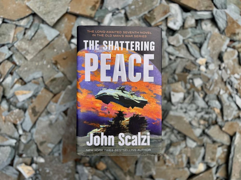 A copy of John Scalzi's The Shattering Peace