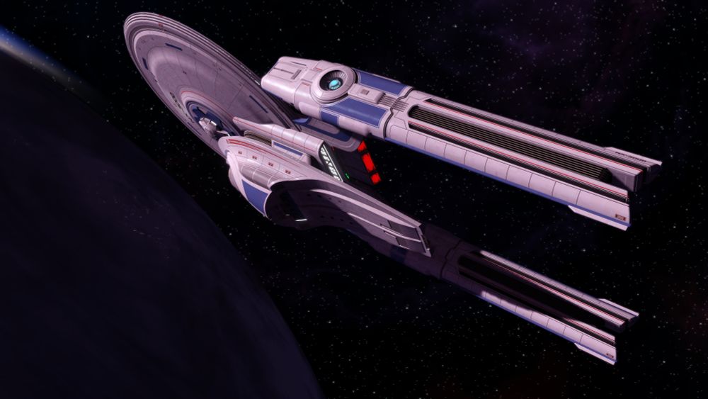 Trafalgar class starship from Star Trek Online