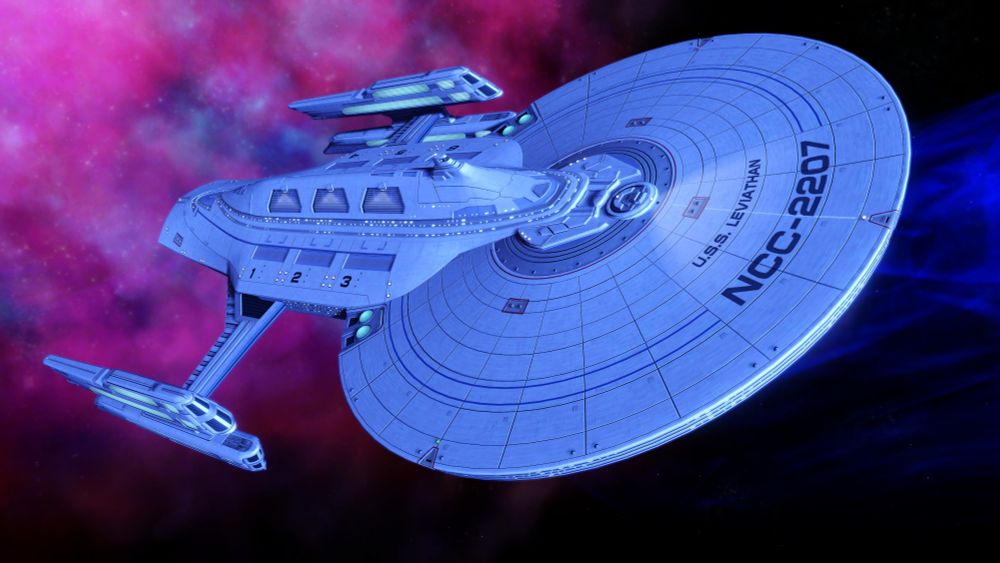 an Ark Royal class carrier from Star Trek Online named USS Leviathan NCC-2207