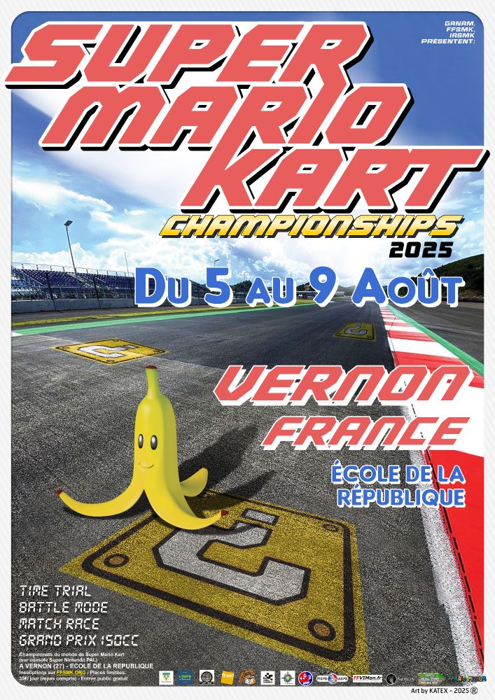Super Mario Kart championships 2025, du 5 au 9 août à Vernon