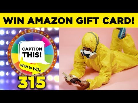 WIN Amazon Gift Card - Caption This & Spin to Win: Guy Reading Book in Hazmat Suit # 315