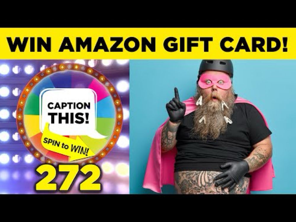 WIN Amazon Gift Card - Caption This & Spin to Win: Guy with Tattoo Belly # 272