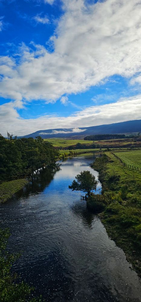 A photo of a river in Northumberland. 