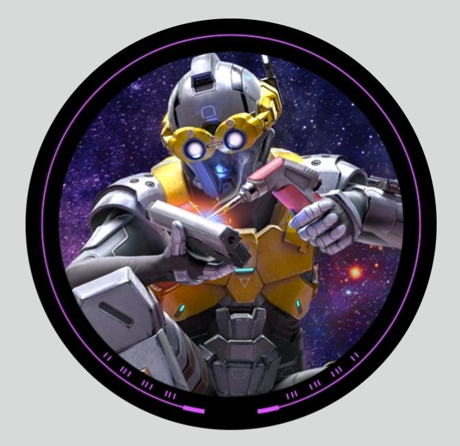 Myles MacKenzie profile icon, from the Metroid Prime 4 profile icon Wave 2 series.