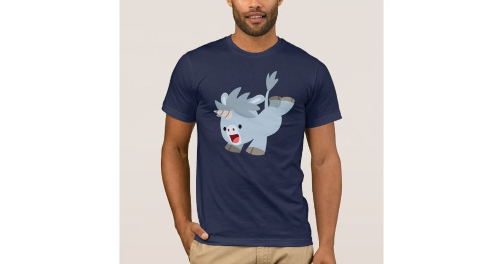 Cute Mischievous Cartoon Baby Unicorn T-Shirt | Zazzle