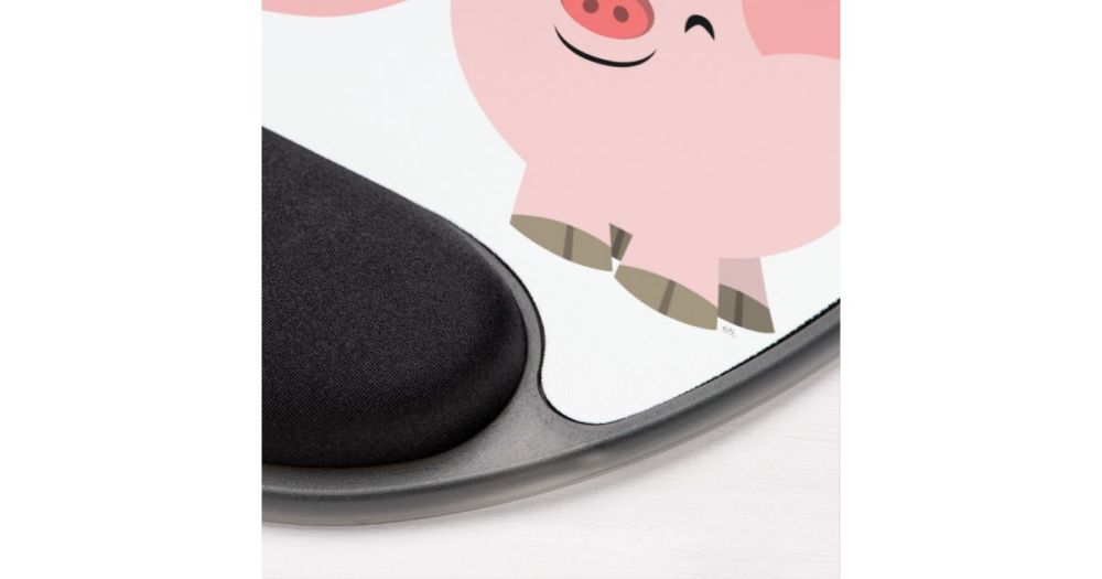 Cute Cartoon Pigs in Love Gel Mousepad | Zazzle