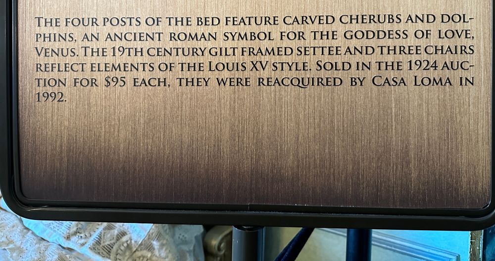 Text on a brown board