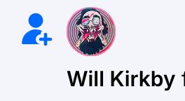 A follow notification from the incredibly tallented Will Kirkby