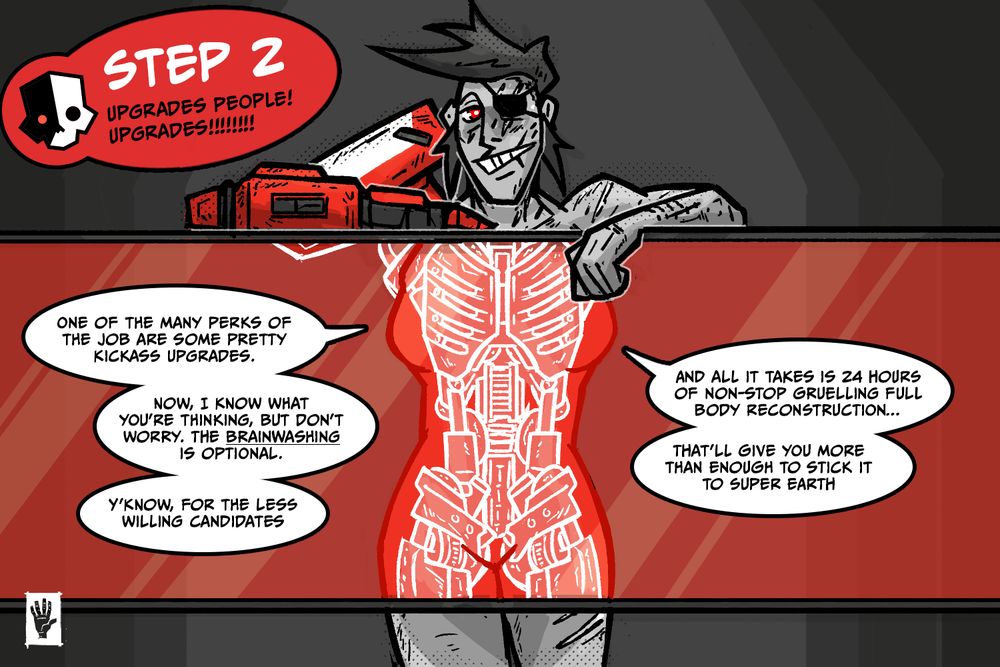 Step 2: Getting upgrades in your body.