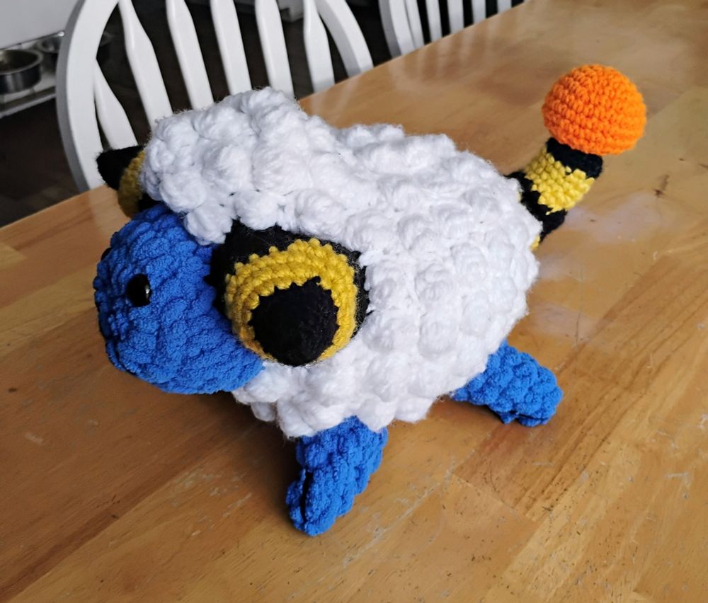 Crochet mareep stuffy, not from a pattern