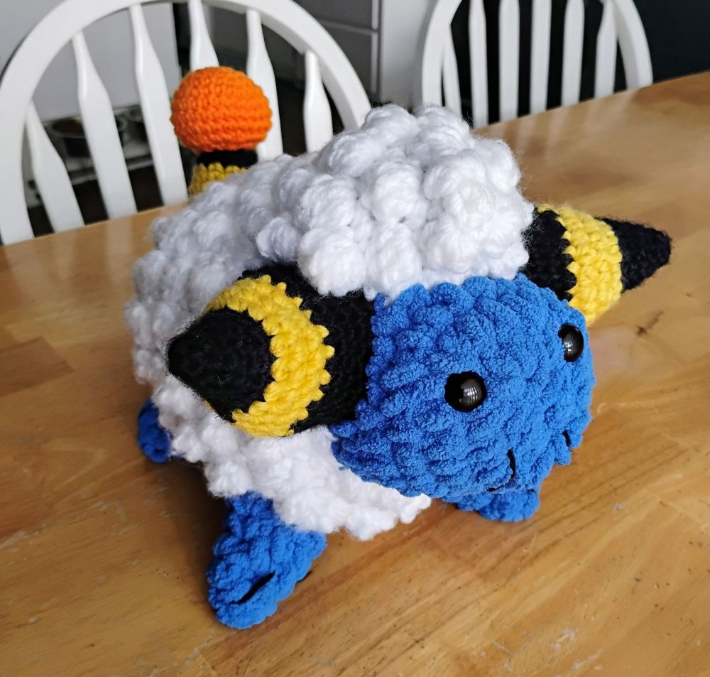 Crochet mareep stuffy, not from a pattern
