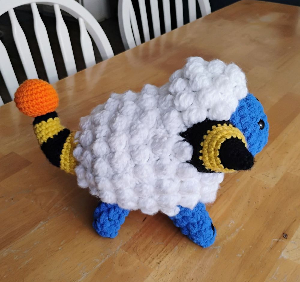Crochet mareep stuffy, not from a pattern
