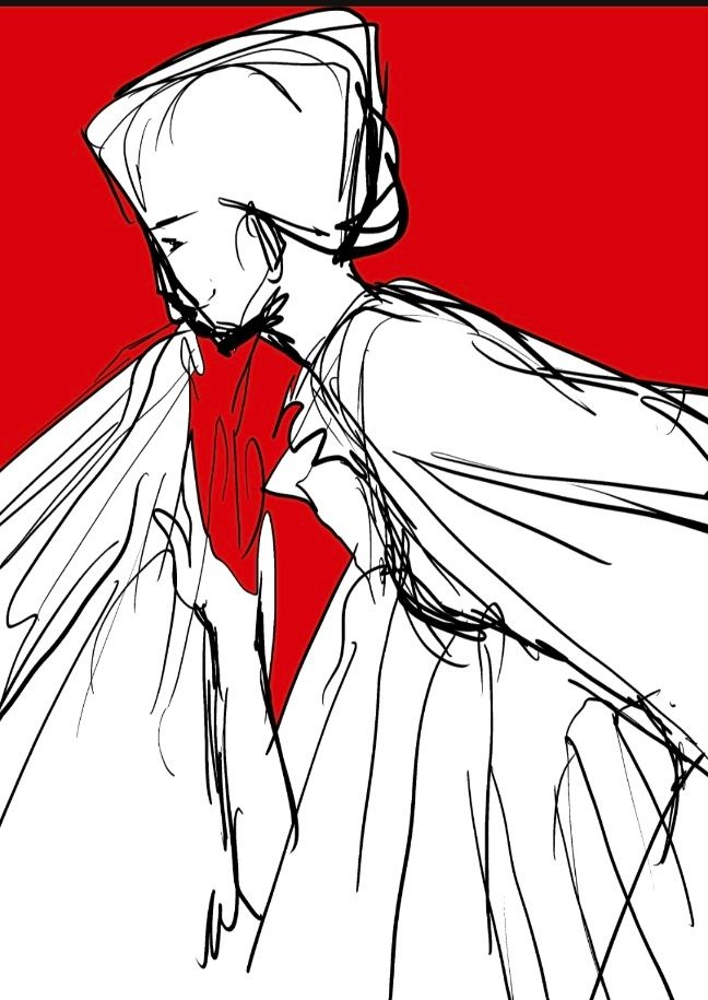 rough plots of a woman bending forward with arms fanning below her.